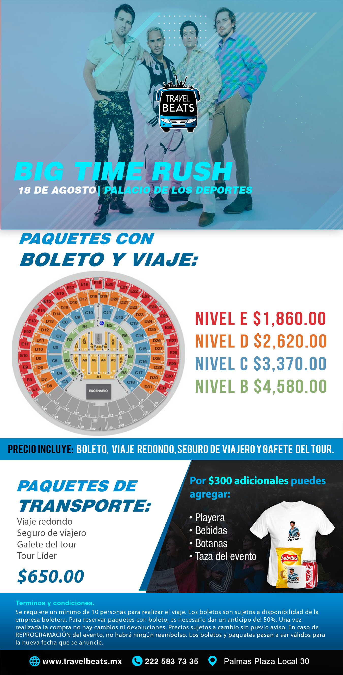 Big Time Rush en México 2023| Boleto y viaje desde Puebla | Travel Beats