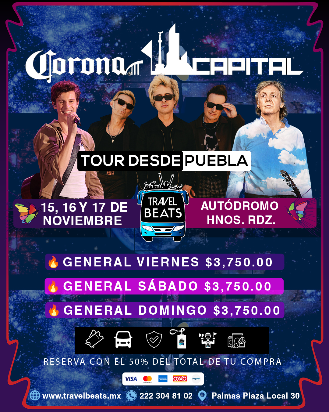 Corona Capital México 2024 | Boleto y viaje desde Puebla | Travel Beats