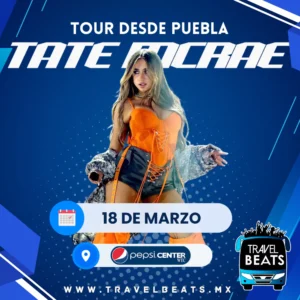 Tate McRae en México 2025 | Boleto y viaje desde Puebla | Travel Beats