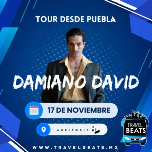 Damiano David en México 2025 | Boleto y viaje desde Puebla | Travel Beats