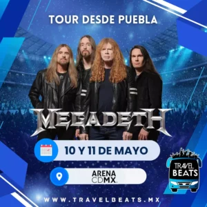 Megadeth en México 2026 | Boleto y viaje desde Puebla | Travel Beats