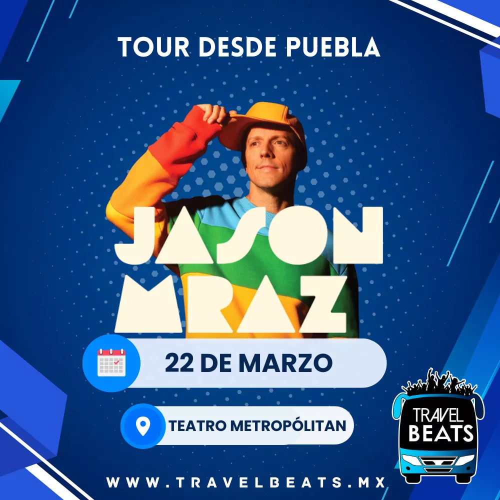 Jason Mraz en México 2026 | Boleto y viaje desde Puebla | Travel Beats