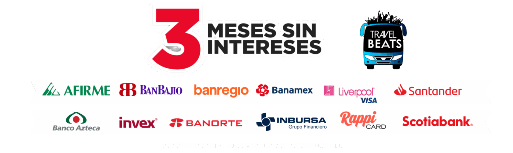 Paga a MSI tus paquetes con boleto y viaje. Travel Beats | Viajes a conciertos desde Puebla