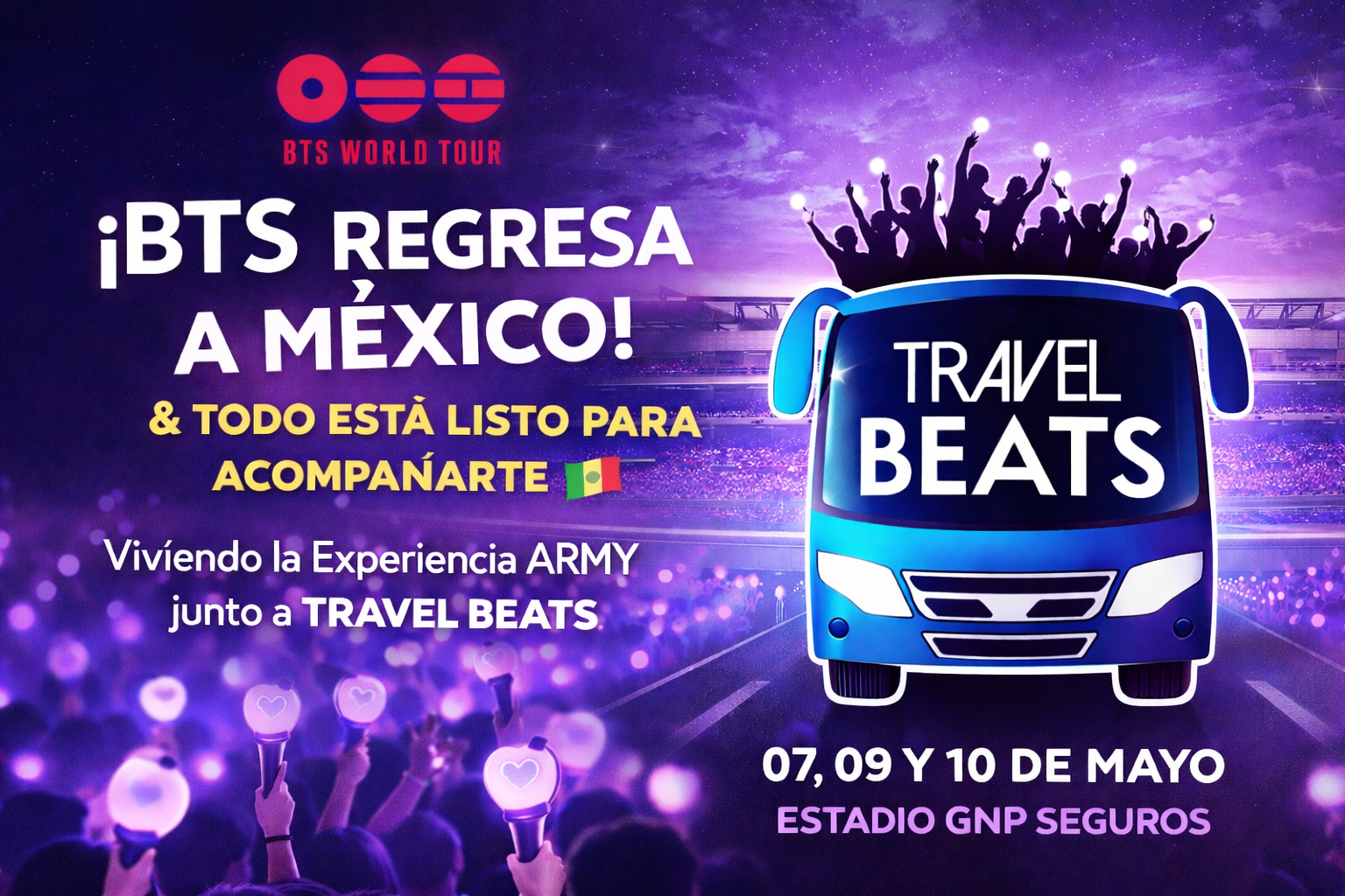 BTS en México 2026 | Boleto y viaje desde Puebla | Travel Beats