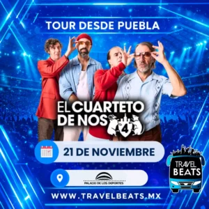 Cuarteto De Nos en México 2026 | Boleto y viaje desde Puebla | Travel Beats