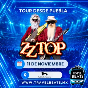 ZZ Top en México 2026 | Boleto y viaje desde Puebla | Travel Beats
